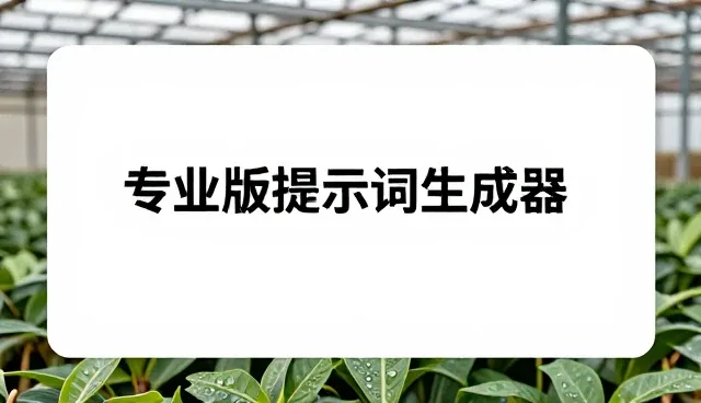 AI提示词工程师如何选型与使用专业版提示词生成器