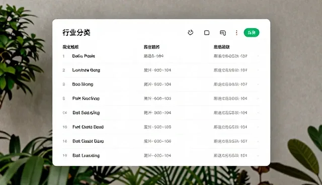 行业分类导航中分类逻辑错误影响使用效果