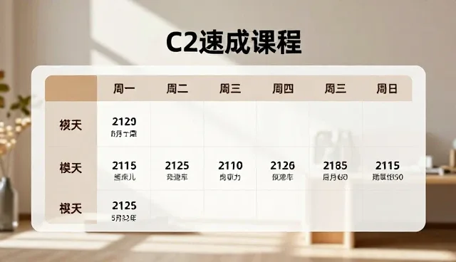 C2速成课程的两种安排方式及实际选择